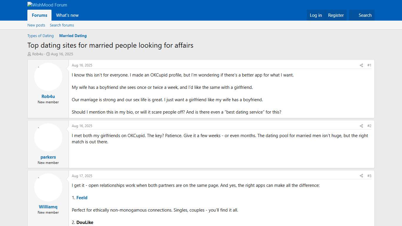 Top dating sites for married people looking for affairs | WishMood Forum